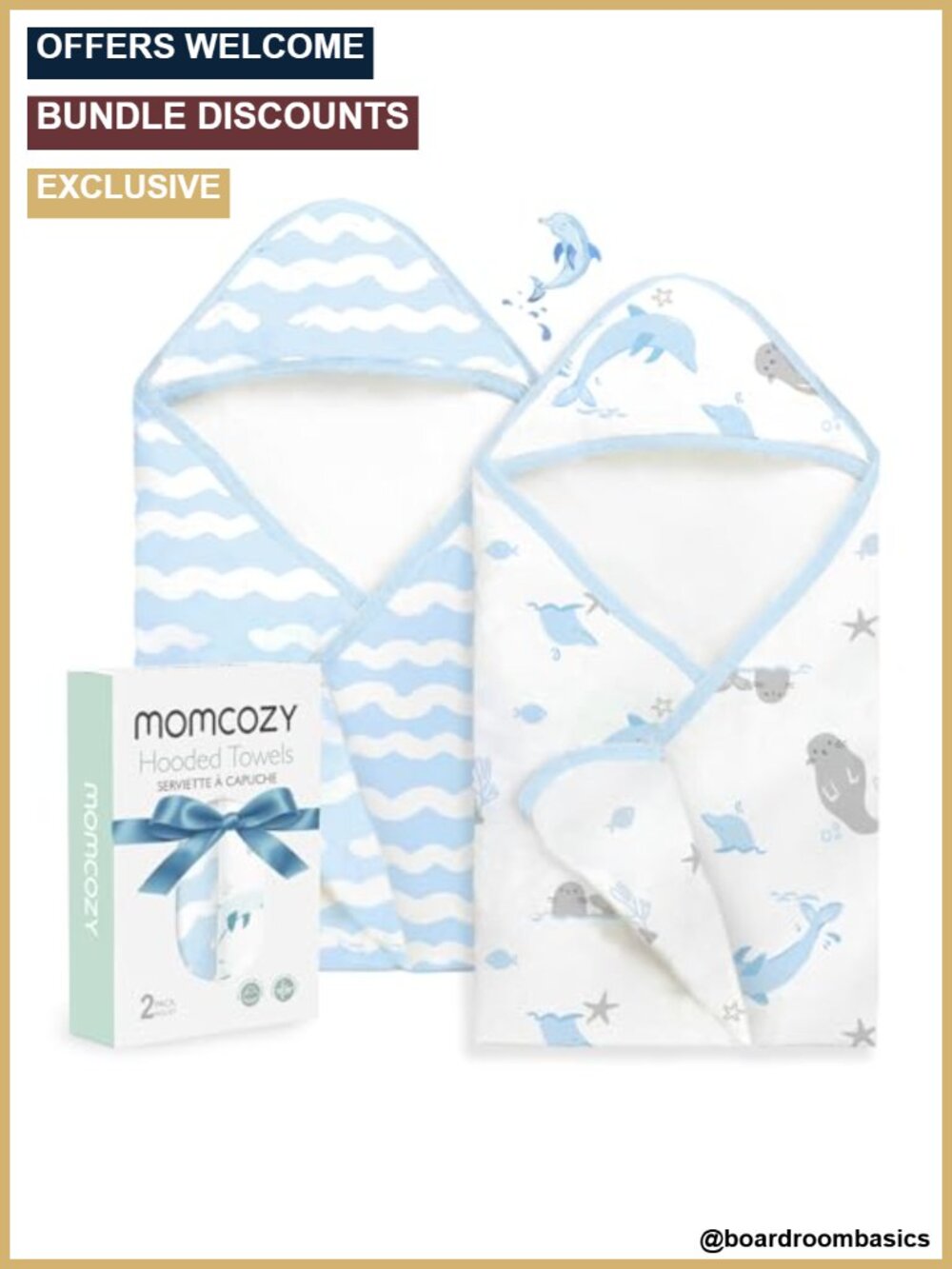Hooded Baby Bath Towel Viscose Bamboo Cotton Soft Absorbent 28x28